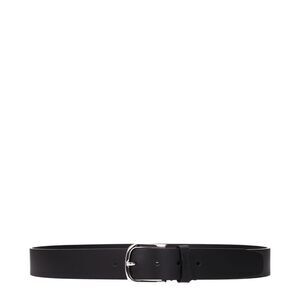 Testoni Black Leather Regular Men's Belt